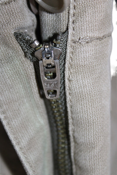 Theory Womens Green Cotton Cargo Pants Button Closure Size 2