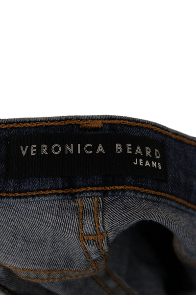 Veronica Beard Womens Straight Jeans Blue Mid Rise Zip Size 26