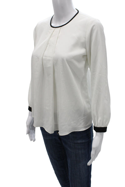 Calvin Klein Women Basic Long Sleeve Polyester Round Neck Blouse Petite Size XS