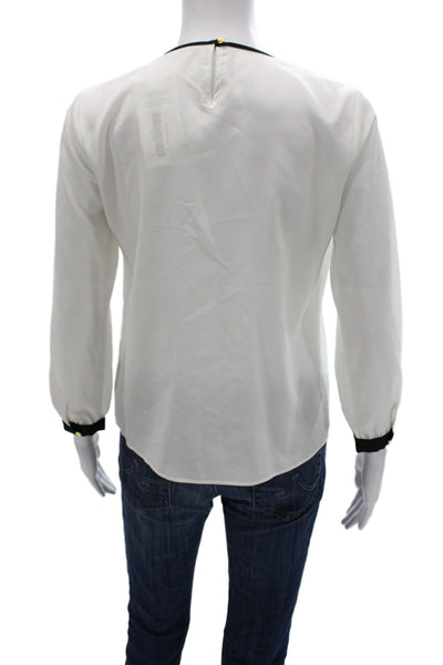 Calvin Klein Women Basic Long Sleeve Polyester Round Neck Blouse Petite Size XS
