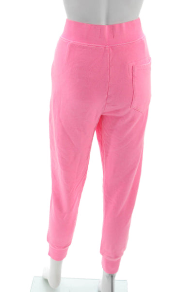 Ugg Womens Jogger Pants Pink Recycled Cotton Drawstring Solid Size M