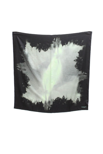 Lafayette 148 New York Womens Silk Abstract Print Scarf Black Size One Size