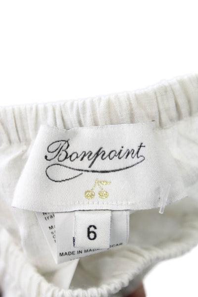 Bonpoint Girls Elastic Waistband Cotton Bottoms Gray Size 6 Months