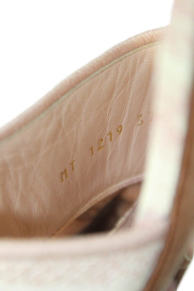 Christian Dior Womens Slide On Sandal Heels Pink White Size 37 7