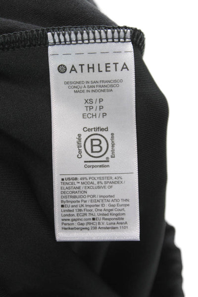 Athletica Women Jogger Pants Black Drawstring Petite Size S