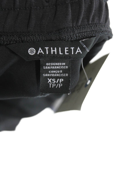 Athletica Women Jogger Pants Black Drawstring Petite Size S