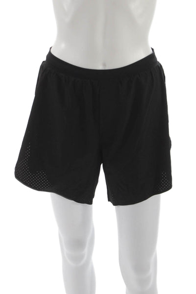 Lululemon Mens Athletic Black Drawstring Shorts Recycled Polyester Size 6