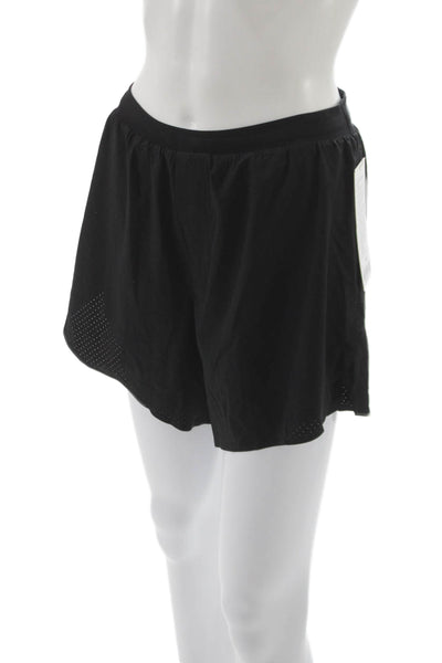 Lululemon Mens Athletic Black Drawstring Shorts Recycled Polyester Size 6