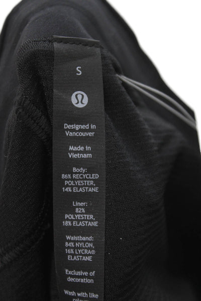 Lululemon Mens Athletic Black Drawstring Shorts Recycled Polyester Size 6