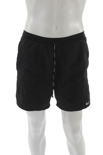 Nike Mens Athletic Black Drawstring Solid Summer Shorts Size M