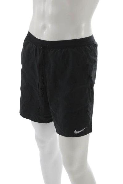 Nike Mens Athletic Black Drawstring Solid Summer Shorts Size M