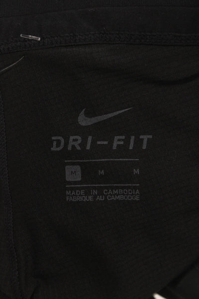 Nike Mens Athletic Black Drawstring Solid Summer Shorts Size M