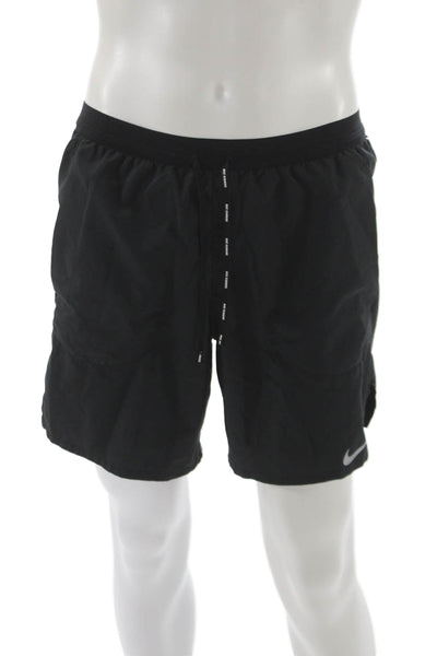 Nike Mens Athletic Black Polyester Drawstring Shorts Size M