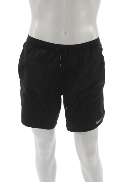 Nike Mens Athletic Dri-FIT Black Drawstring Shorts Size M