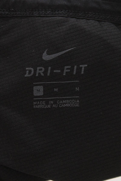 Nike Mens Athletic Dri-FIT Black Drawstring Shorts Size M