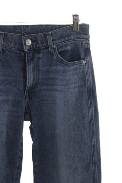 AYR Women Cropped Mid Rise Jeans Blue Inseam 26 Size 24