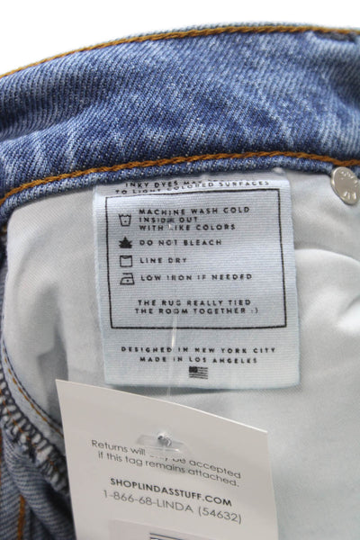 AYR Women Cropped Mid Rise Jeans Blue Inseam 26 Size 24
