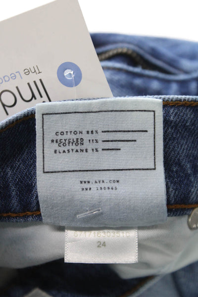 AYR Women Cropped Mid Rise Jeans Blue Inseam 26 Size 24