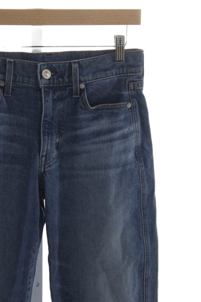 AYR Womens Tapered Mid Rise Blue Cotton Blend Jeans Size 24