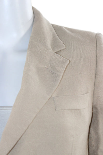 Stella McCartney Women Beige Basic Jacket Long Sleeve Viscose Size 38