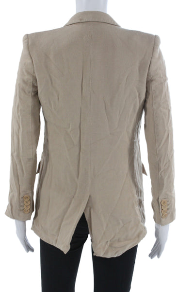 Stella McCartney Women Beige Basic Jacket Long Sleeve Viscose Size 38