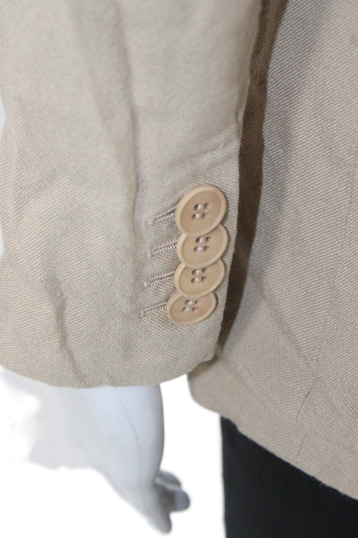 Stella McCartney Women Beige Basic Jacket Long Sleeve Viscose Size 38