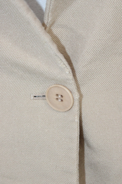 Stella McCartney Women Beige Basic Jacket Long Sleeve Viscose Size 38