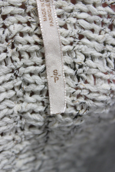 Free People Womens Gray Bohemian Knit Collared Cardigan Long Sleeve Size S