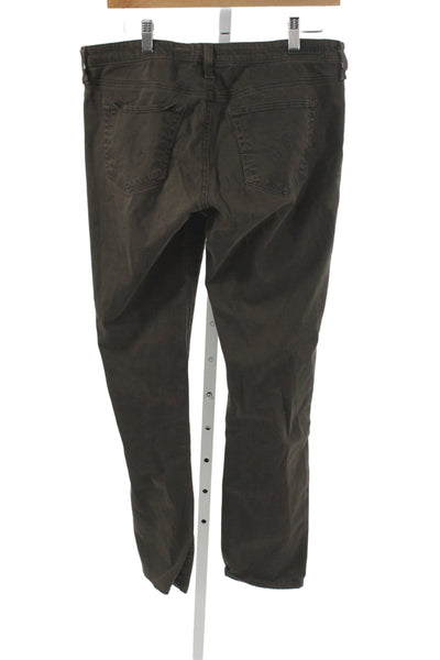 AG Womens Skinny Gray Cotton Button Jeans Size 32