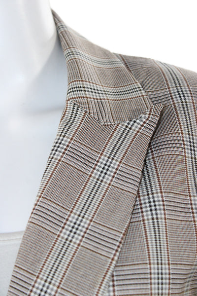 Drew Women Basic Jacket Multicolor Plaid Button Long Sleeve Size S