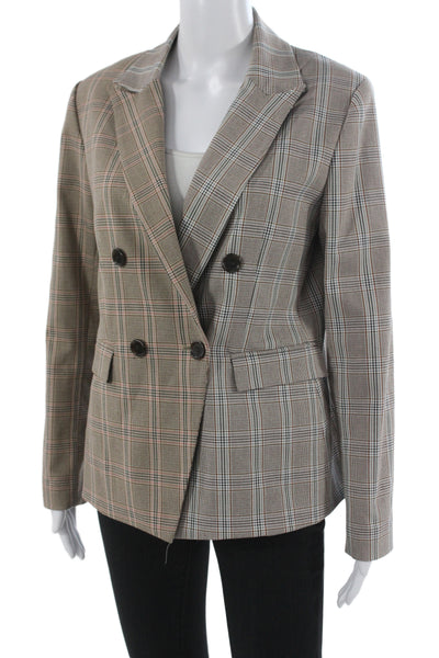 Drew Women Basic Jacket Multicolor Plaid Button Long Sleeve Size S