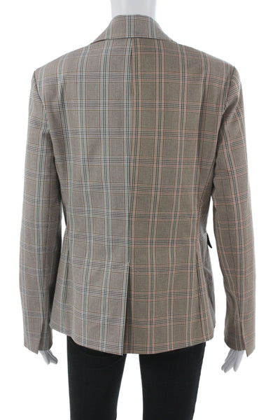 Drew Women Basic Jacket Multicolor Plaid Button Long Sleeve Size S