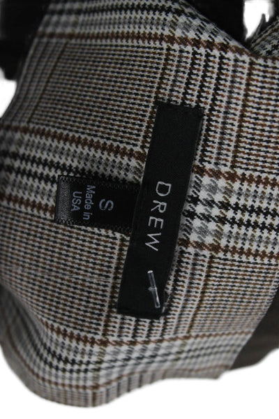 Drew Women Basic Jacket Multicolor Plaid Button Long Sleeve Size S