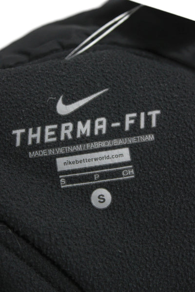 Nike Womens Track Jacket Black Polyester Zip Size S