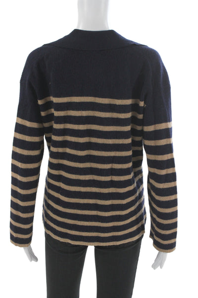 Rails Women Pullover Sweater Merino Wool Blue Striped Size XS