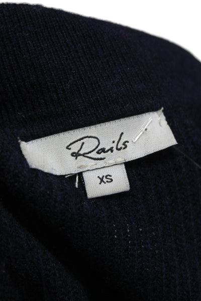 Rails Women Pullover Sweater Merino Wool Blue Striped Size XS