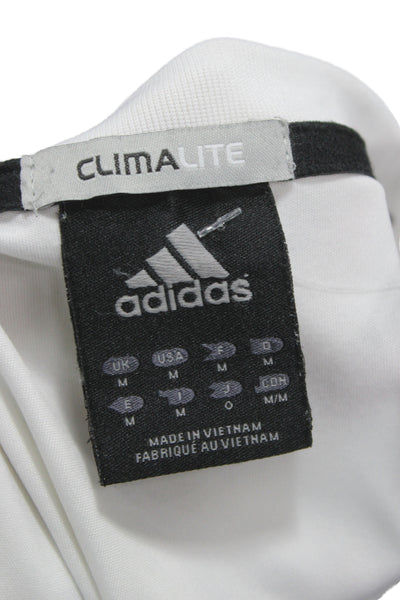 Adidas Mens White Basic Sleeveless Tank Crew Neck 100% Polyester Size M