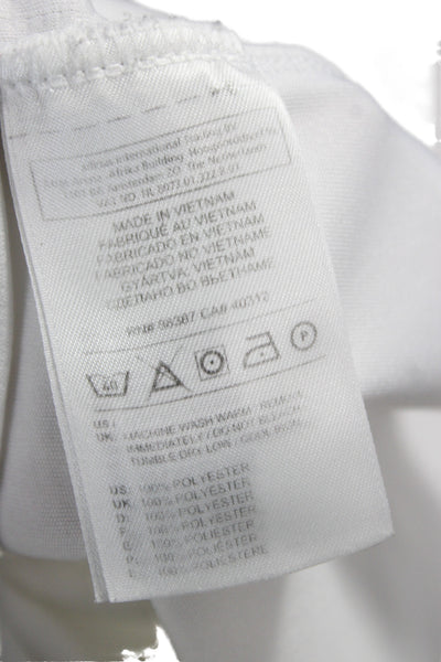 Adidas Mens White Basic Sleeveless Tank Crew Neck 100% Polyester Size M