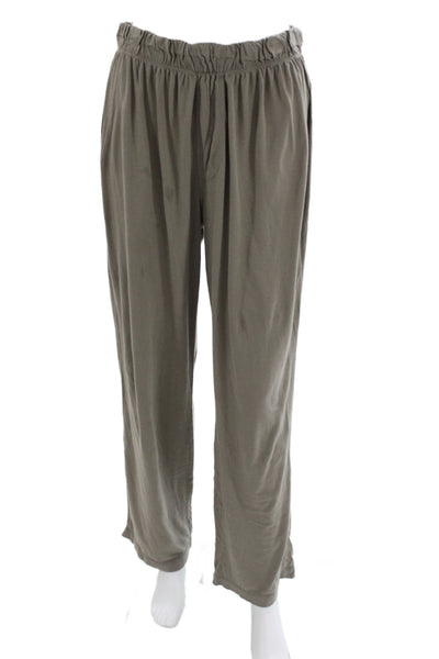 Eterne Womens Gray Cotton Blend Drawstring Casual Pants Size M