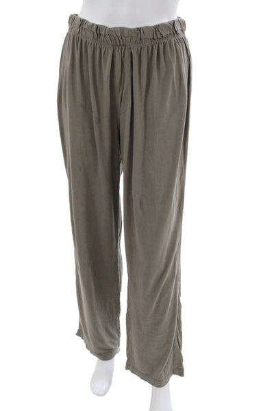 Eterne Womens Gray Cotton Blend Drawstring Casual Pants Size M