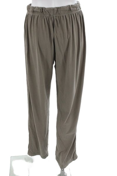 Eterne Womens Gray Cotton Blend Drawstring Casual Pants Size M