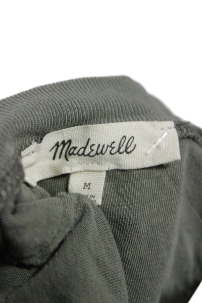 Madewell Women Basic Green Crew Neck Short Sleeve T-Shirt Size M