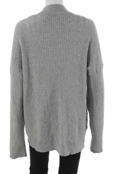 We Wore What Womens Cardigan Gray V-Neck Long Sleeve Size M