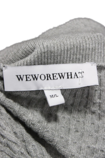We Wore What Womens Cardigan Gray V-Neck Long Sleeve Size M