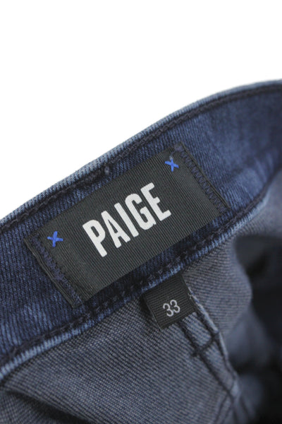 Paige Black Label Mens Skinny Blue Cotton Jeans Size 33