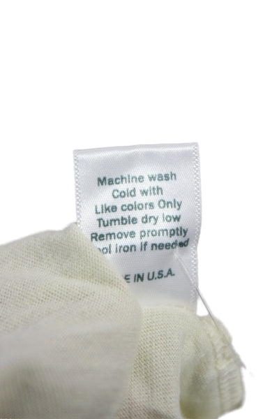 Goodlife Mens Basic V-Neck Ivory T-Shirt Short Sleeve Size M