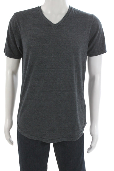 Goodlife Mens Basic Gray V-Neck Short Sleeve T-Shirt Size M