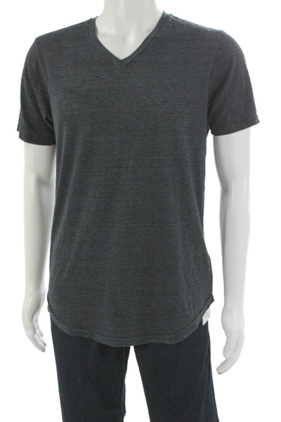 Goodlife Mens Basic Gray V-Neck Short Sleeve T-Shirt Size M