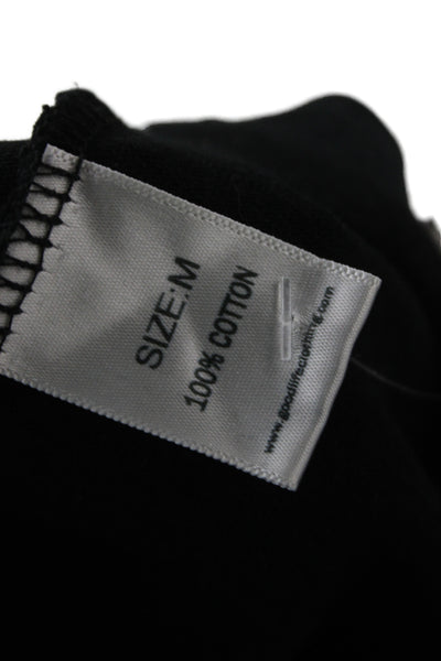 Goodlife Mens Basic V-Neck Black 100% Cotton Short Sleeve T-Shirt Size M