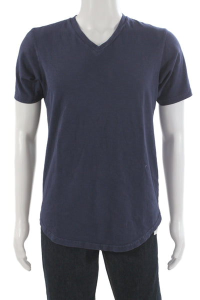 Goodlife Men's Basic V-Neck Cotton T-Shirt Blue Size M